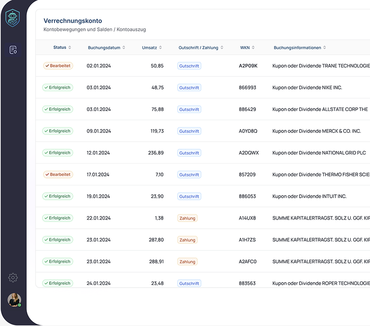 Vollautomatisierte Steuerklassifizierung